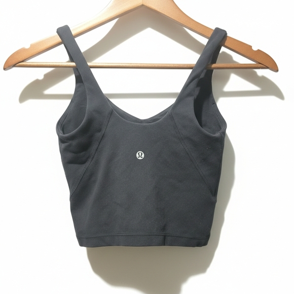 lululemon athletica Black Tank Top Sports Bra Size 2 - Picture 2 of 4